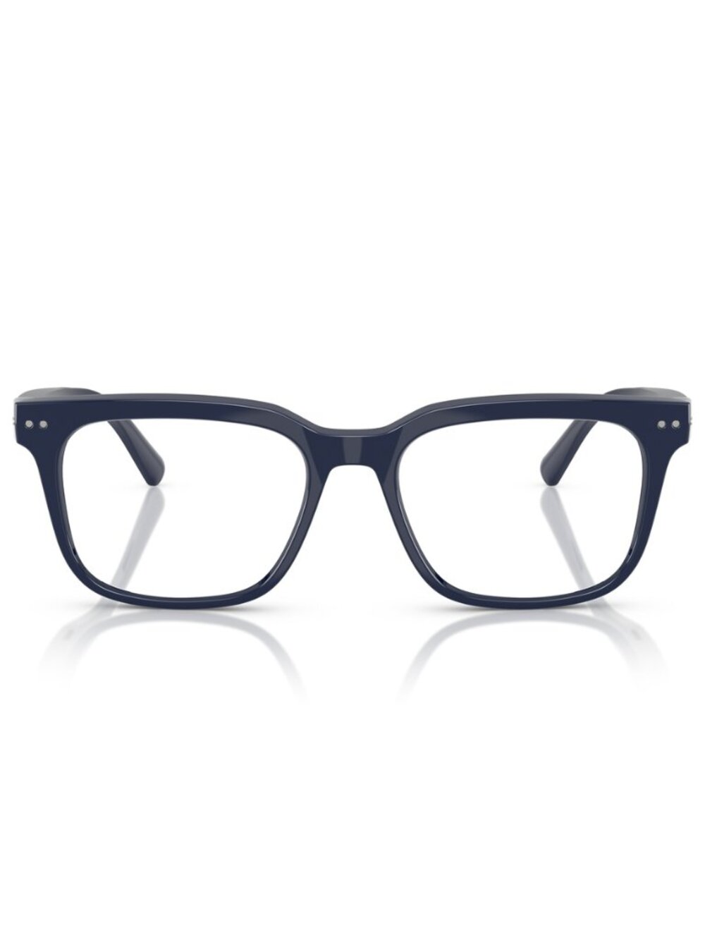 Nuance Audio Square 56 Hearing Glasses - Deep Blue Frame, Clear to Sapphire Tran